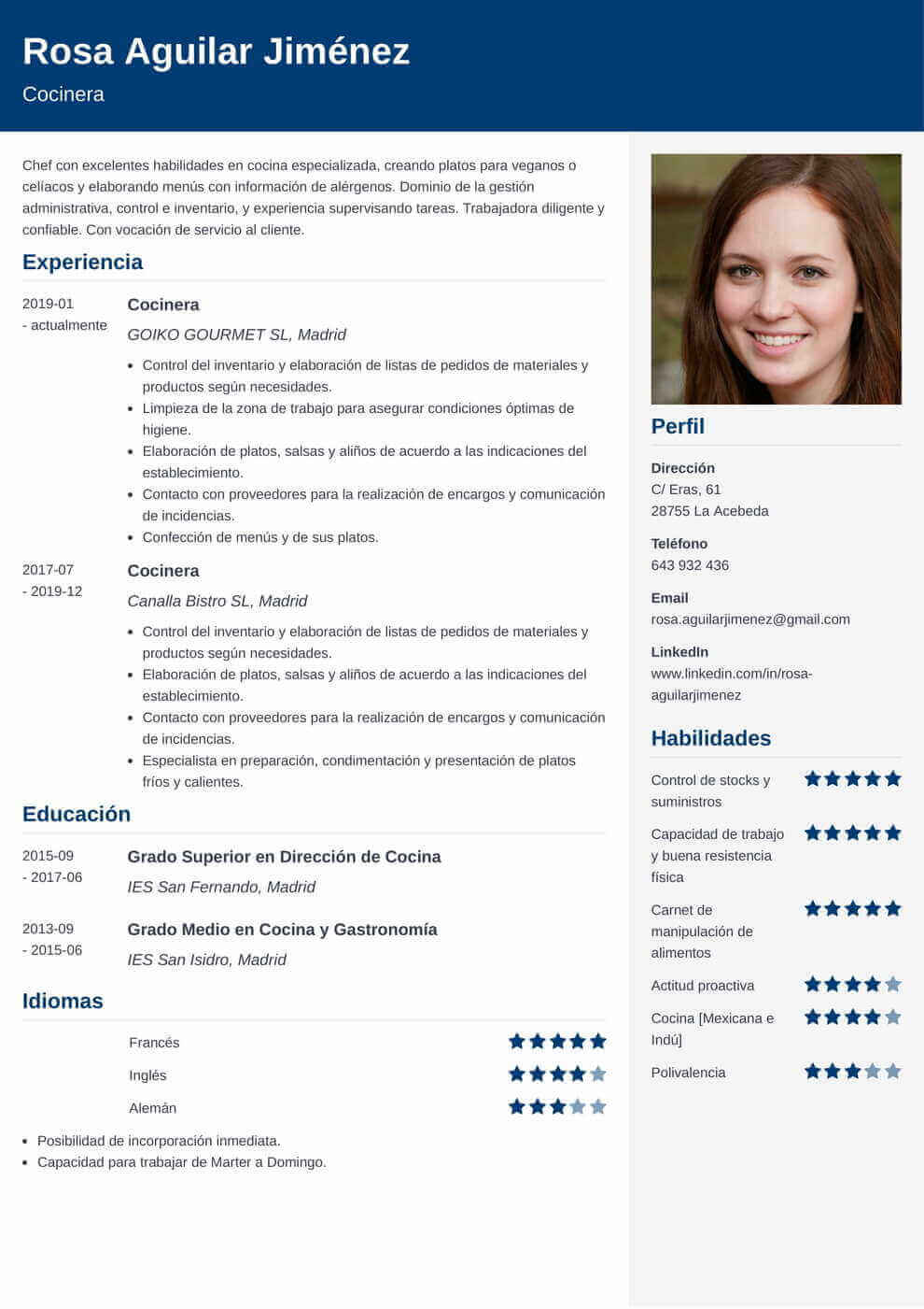 Ejemplos de Curriculum Vitae Hechos en Español (2024)