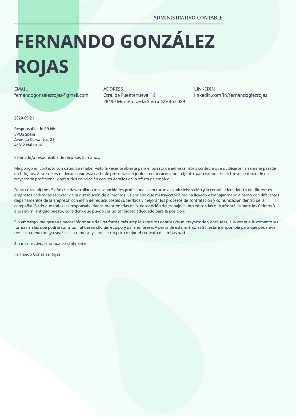 Carta de presentación Lumina