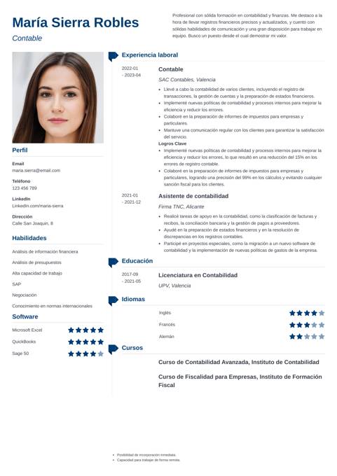 Plantillas de Curriculum Vitae: Modelos de CV (gratis)