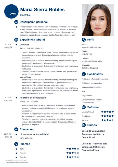 Plantillas de Curriculum Vitae: Modelos de CV (gratis)