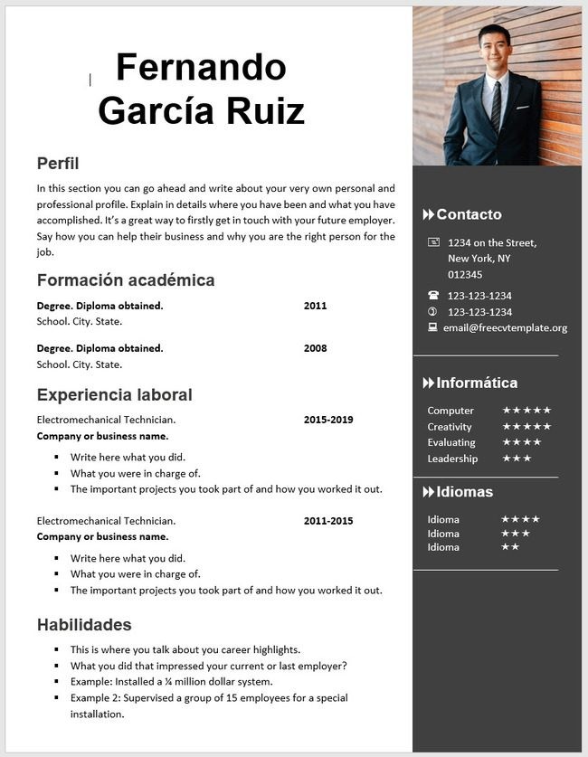 Ejemplos De Curriculum Vitae Profesionales Para 2023 Reverasite