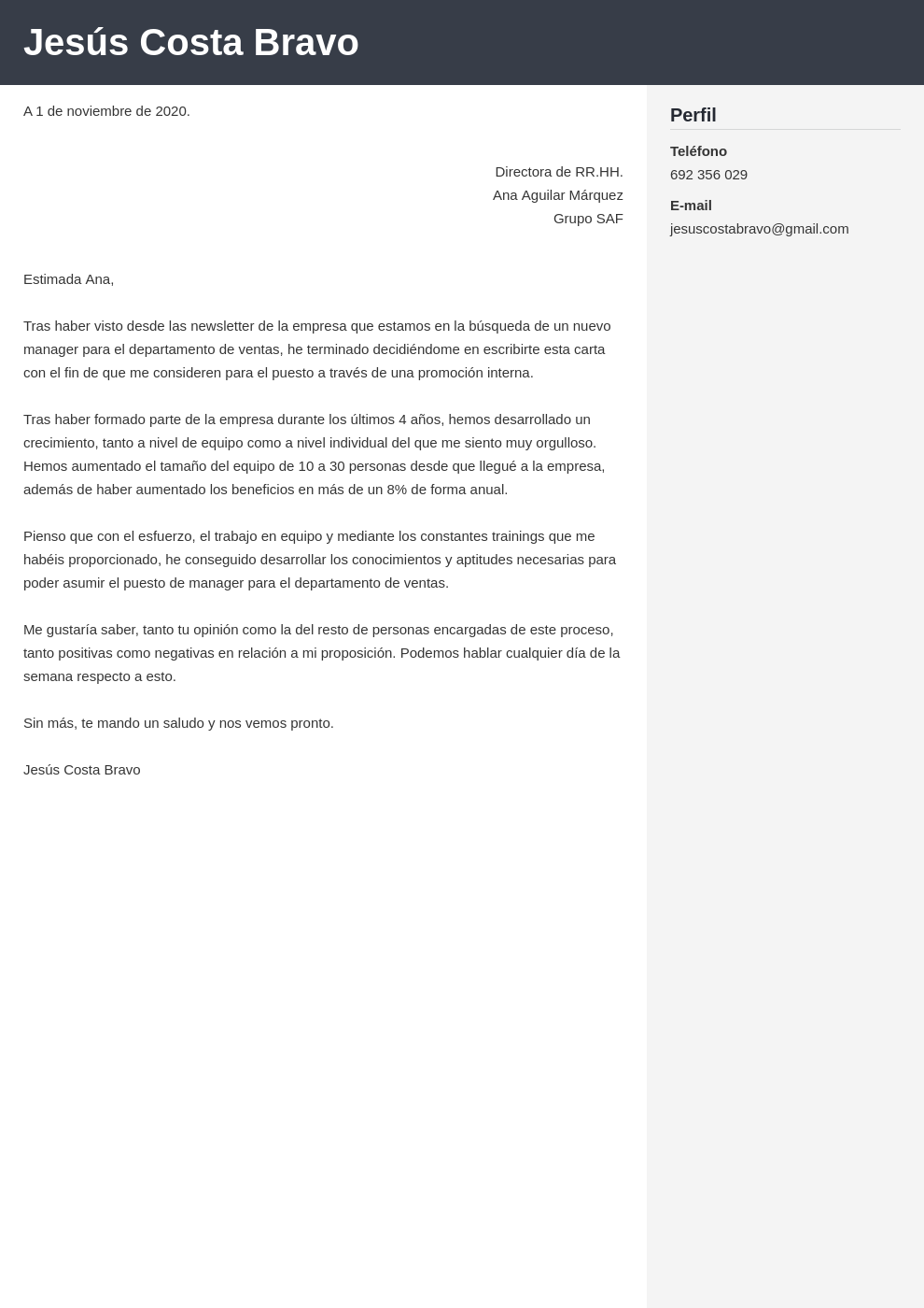 Carta De Presentacion Para Promocion Interna Ejemplo Y Guia