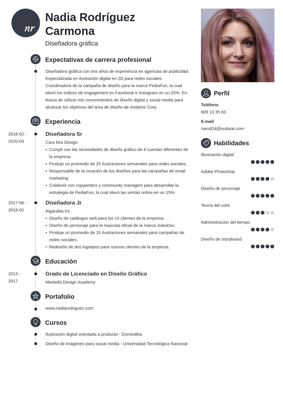Currículum de Diseñador Gráfico: Plantillas y Ejemplos