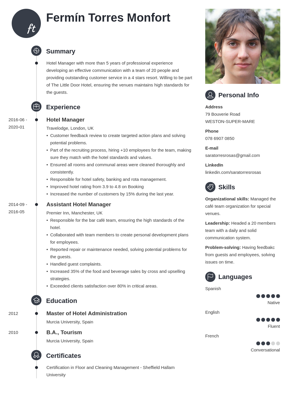 Curriculum Vitae En Inglés Ejemplo Plantilla English Cv