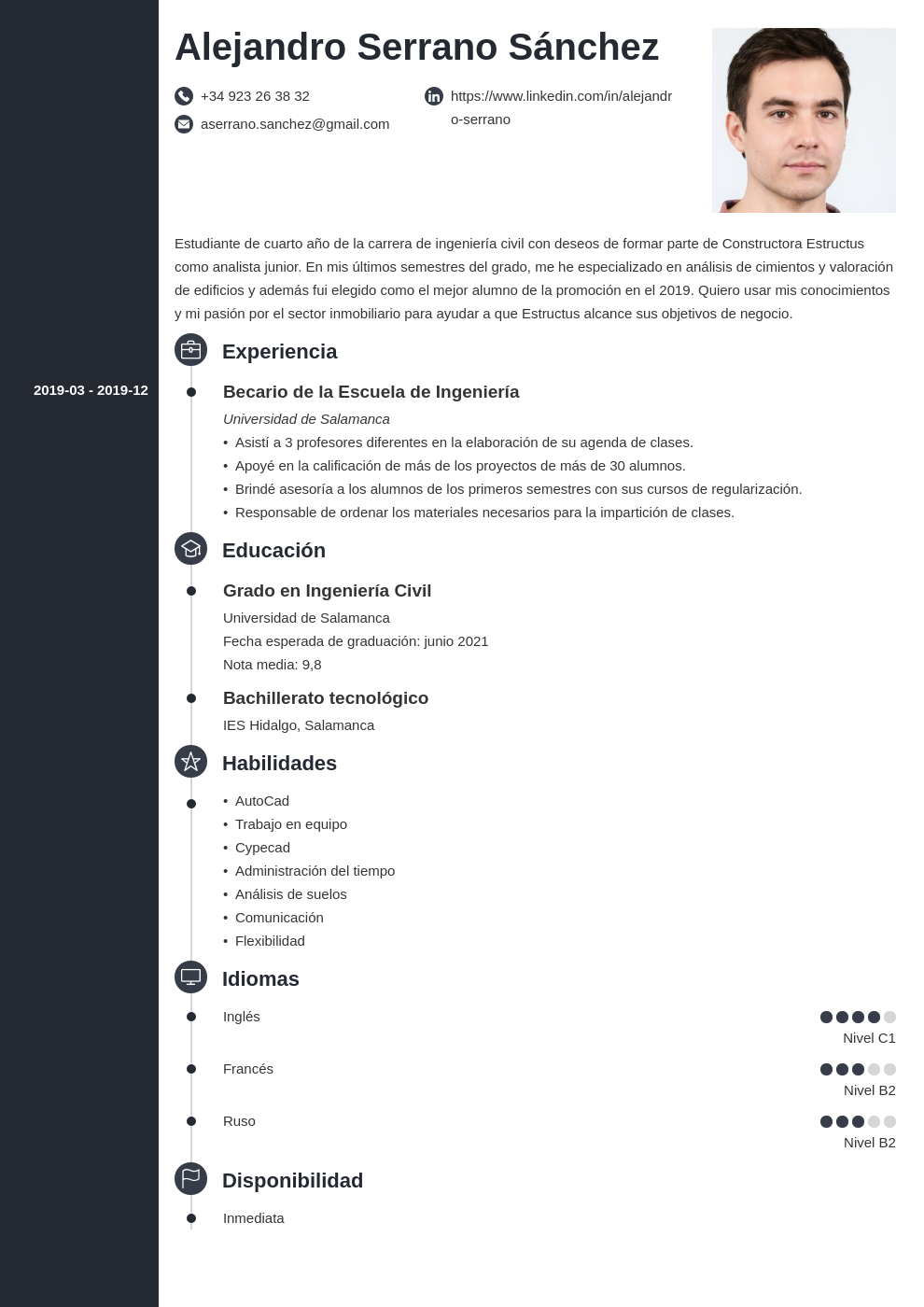 Como Hacer Un Cv Siendo Estudiante Reverasite