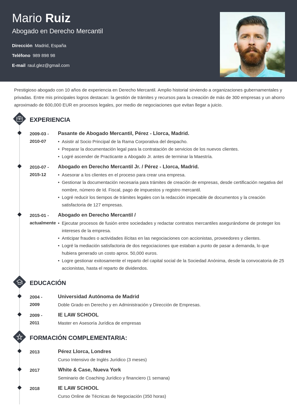 Curriculum Vitae de Abogado: Guía y Ejemplo de CV (2023)