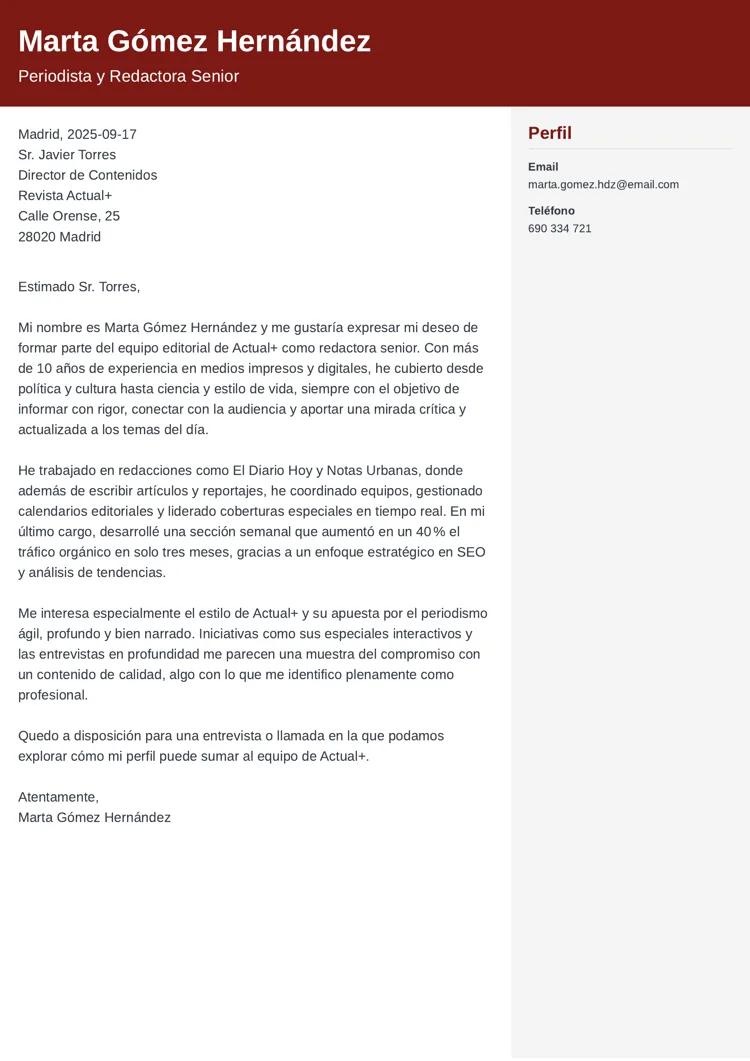 Carta de presentación de empresa Cubic