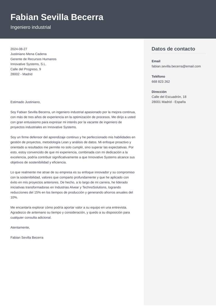 Plantilla para carta de presentación cubic