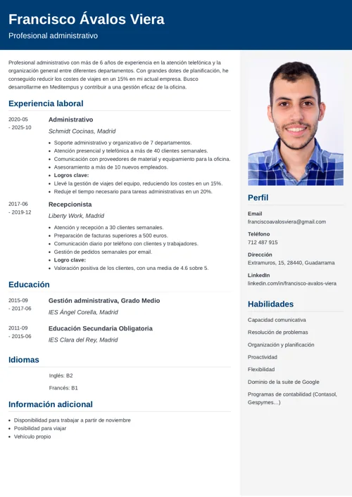 ejemplo de cómo hacer un currículum