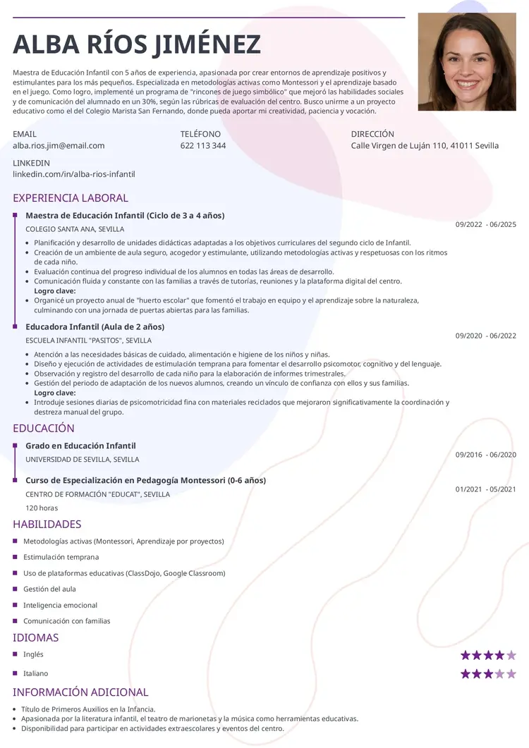 diseño de currículum Impetus