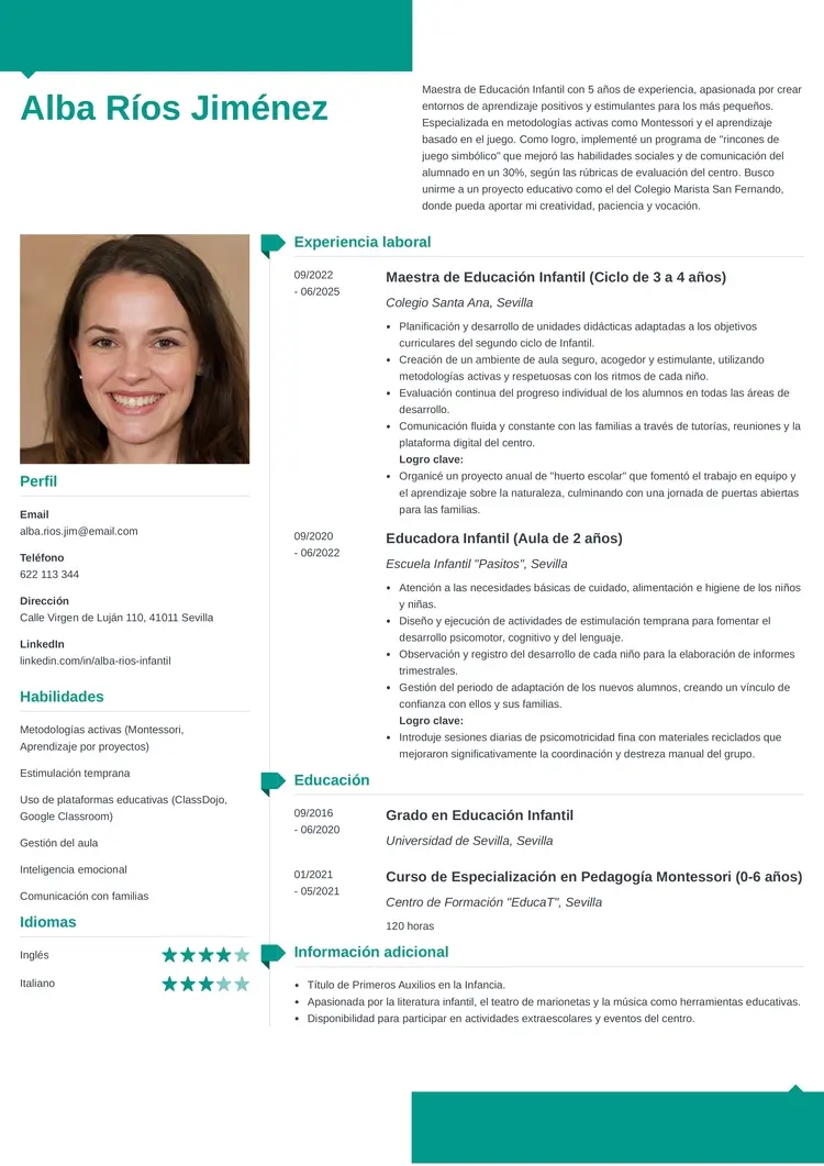 diseño de currículum Modern