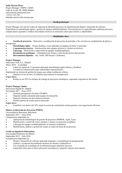 ejemplo de currículum por competencias