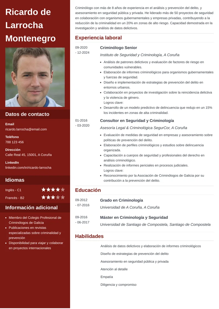 plantilla de currículum profesional cascade