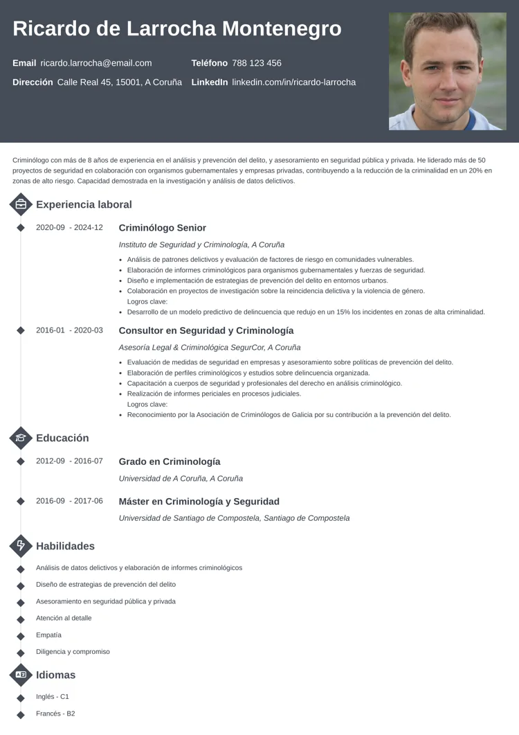 plantilla de currículum profesional diamond