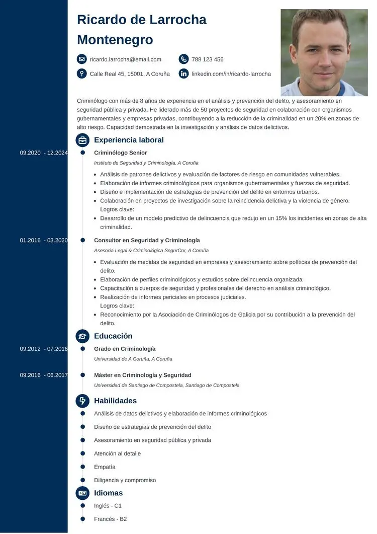 plantilla de currículum profesional concept