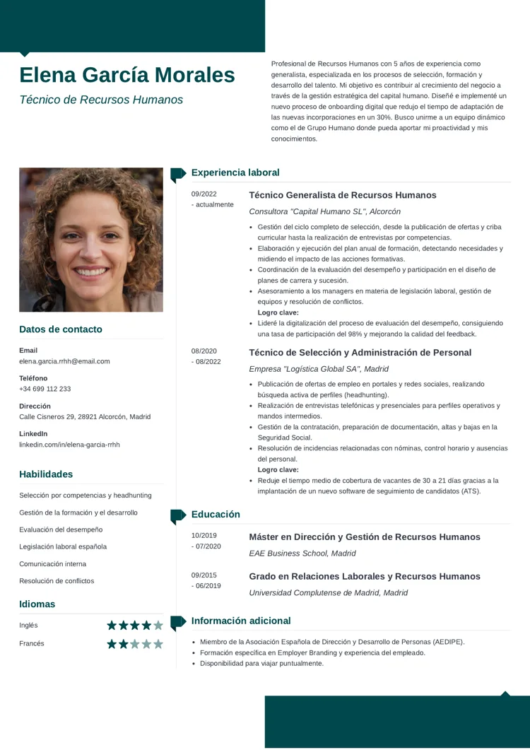 exemplo de currículo para recepcionista