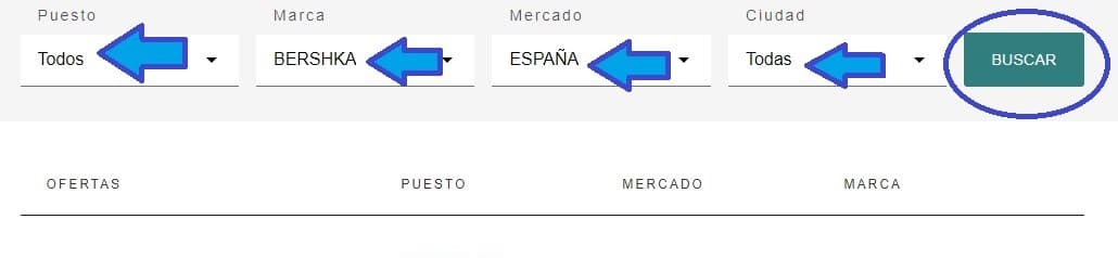 Currículum Bershka - Filtros