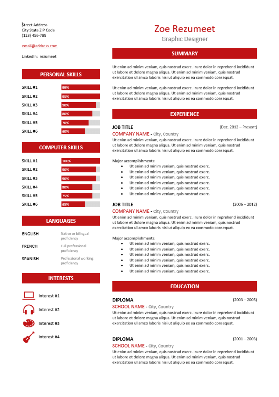 10 Plantillas De Curriculum Infografico Profesionales Tips