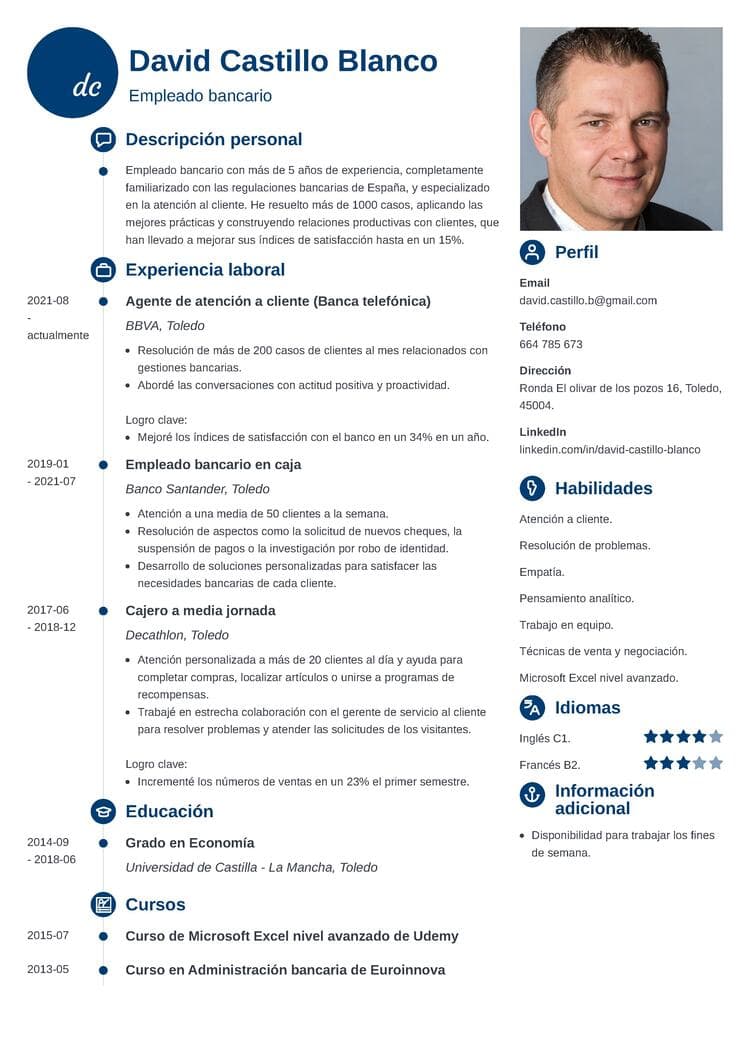 Modelo De Curriculum Vitae Funcional En Word Modelo De