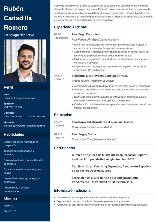 ejemplo de currículum sin errores