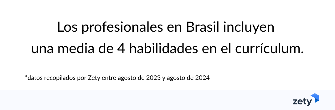 Habilidades promedio en currículums Brasil