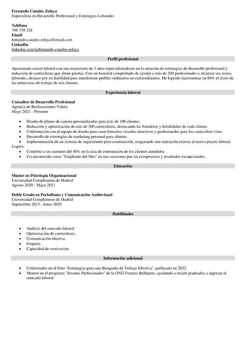 Editor de curriculum vitae