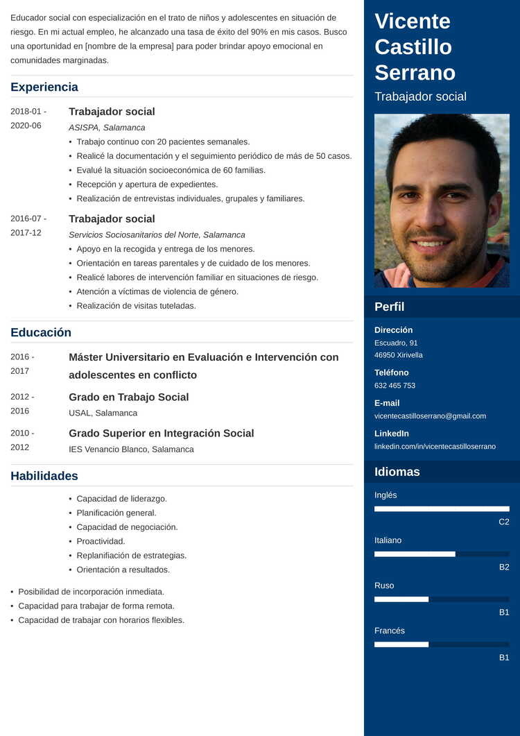 Perfil Profesional: Ejemplos para Poner en el CV