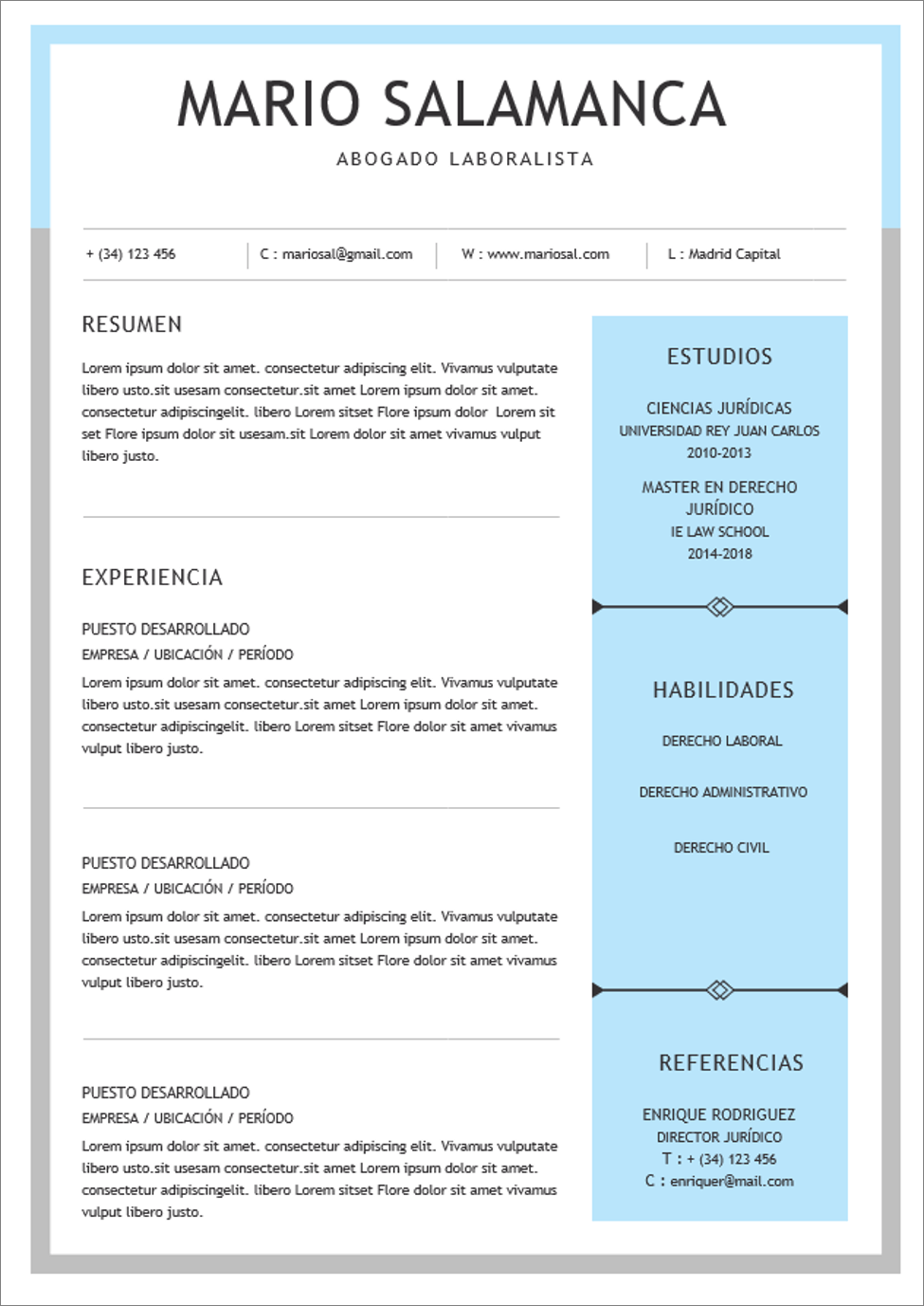 Formato De Curriculum Vitae Para Rellenar Plantillas 3230