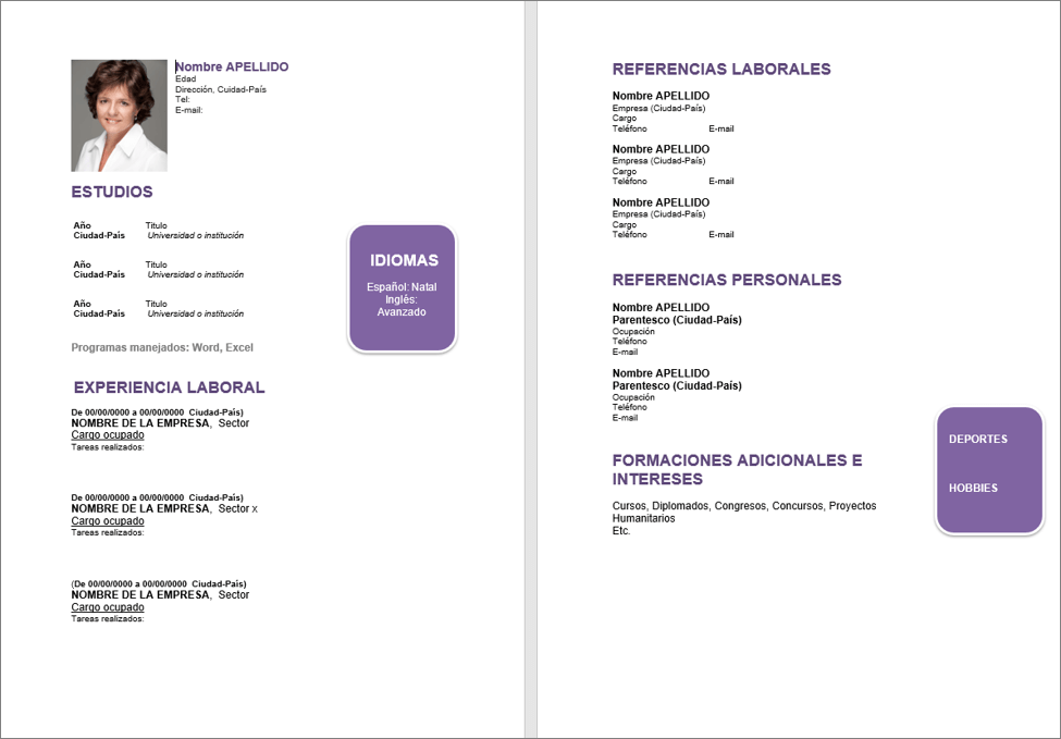 Currículum Vitae en PDF