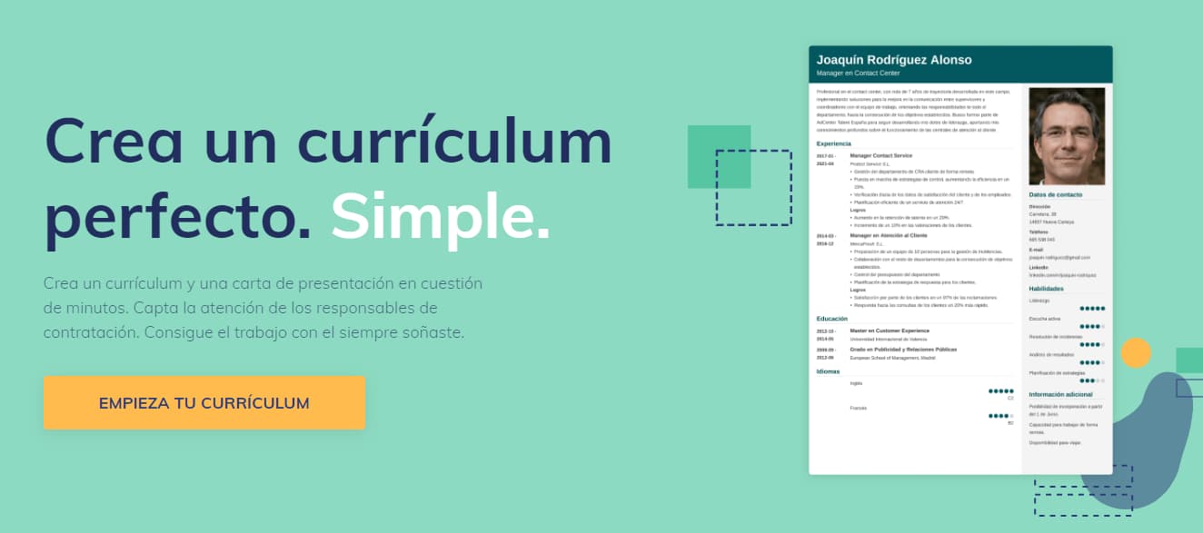Páginas para hacer currículum - ResumeLab