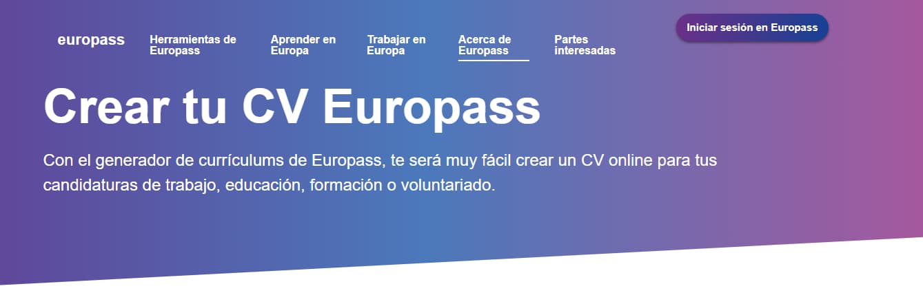 Páginas para hacer currículum - Europass